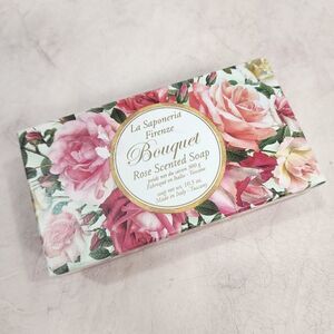 NEW La Saponeria 10.5 oz Firenze Bouquet Rose Scented Soap Made in Tuscany Italy
